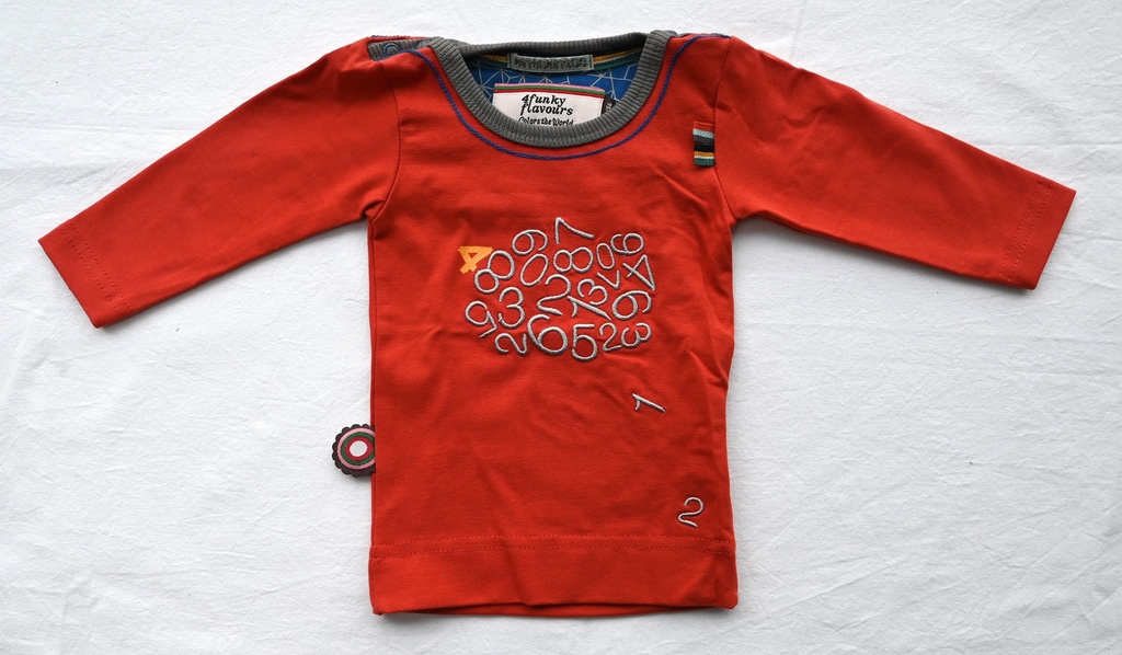 Longsleeve T-shirt, 4 funky flavours, 1/3 maanden