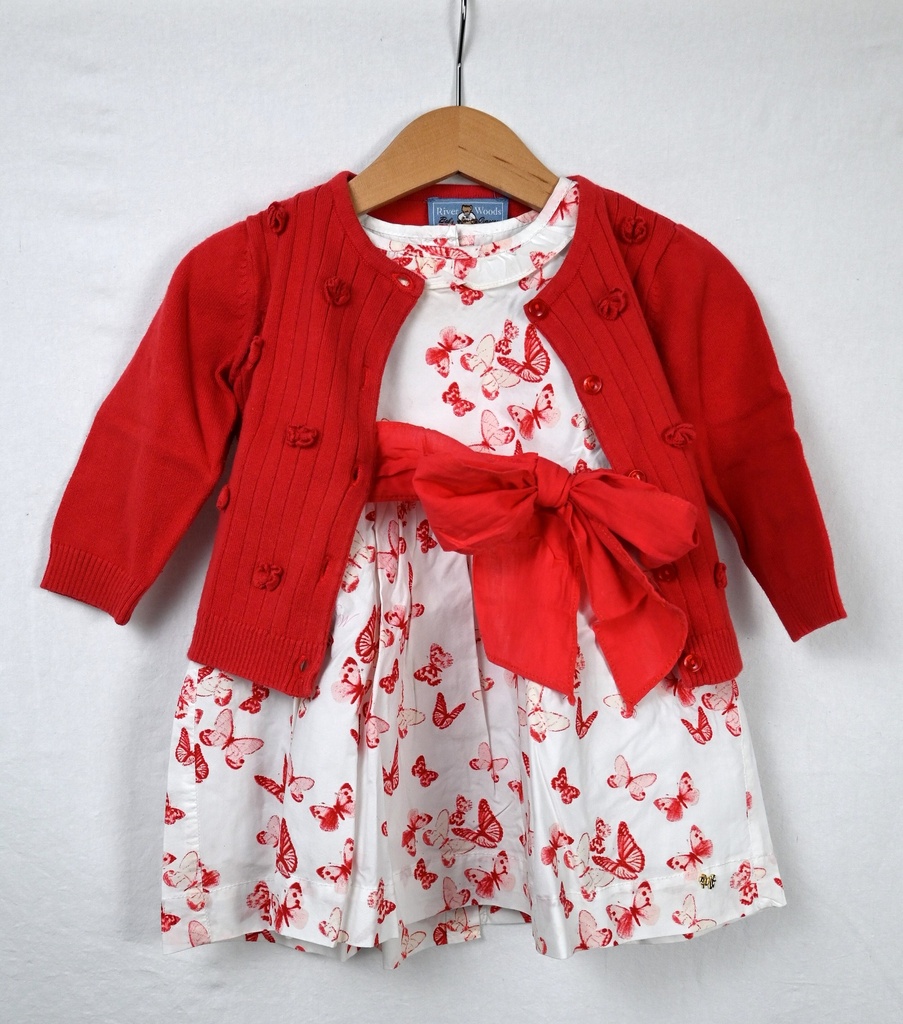 Jurk en cardigan, River Woods, 12 maanden