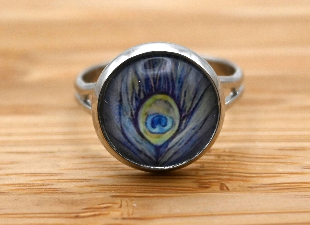 Ring Pauwenveer blauw