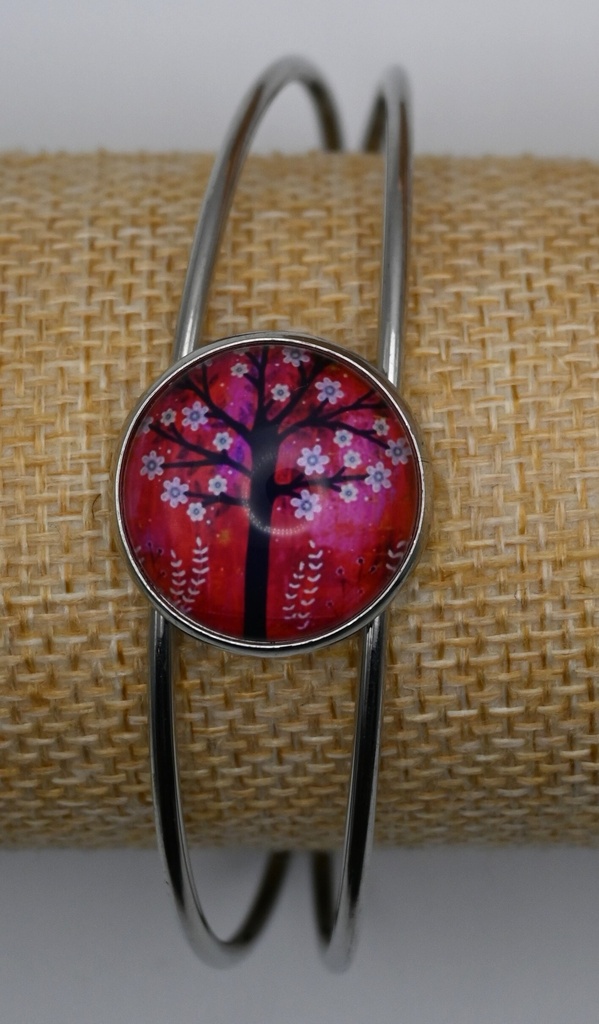 [IVAR011] Armband Cuff Bloemige boom