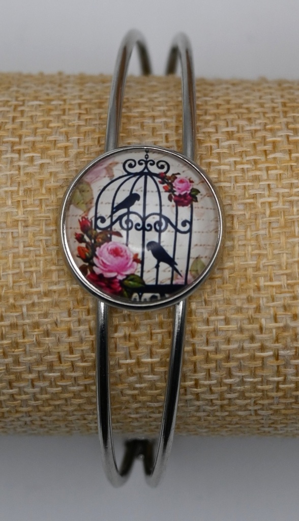 [IVAR006] Armband Cuff Vogels in kooi