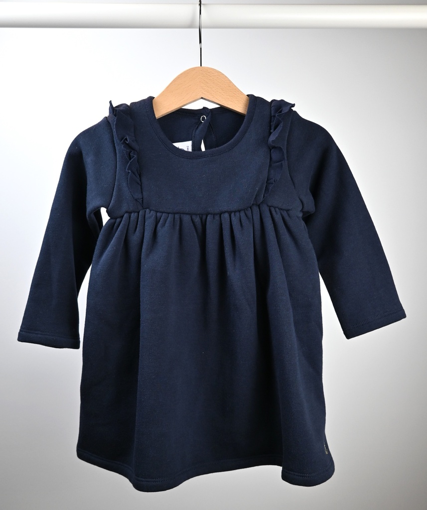 [DDR050] Sweaterkleedje met Fleece, Petit Bateau, 2 jaar