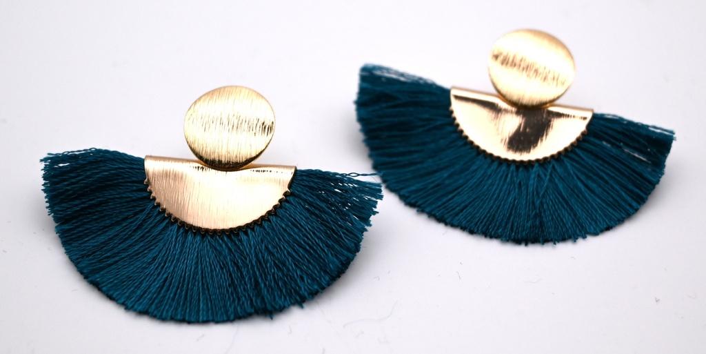 Oorbellen Waaier Turquoise