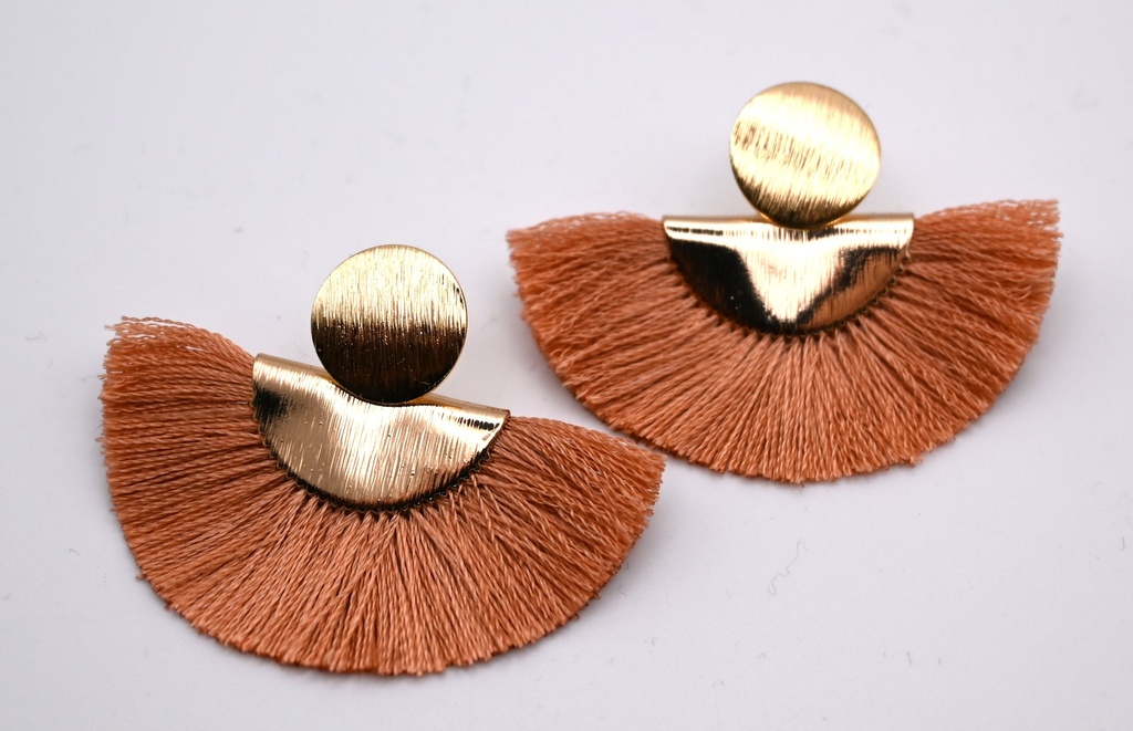 Oorbel Waaier Oud roze