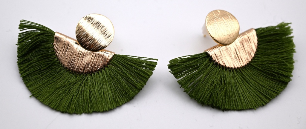 [BBO010] Oorbel Waaier Donker kaki